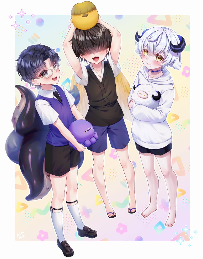schneider, baabel, and dacapo (algorhythm project) drawn by mizumizzumiz