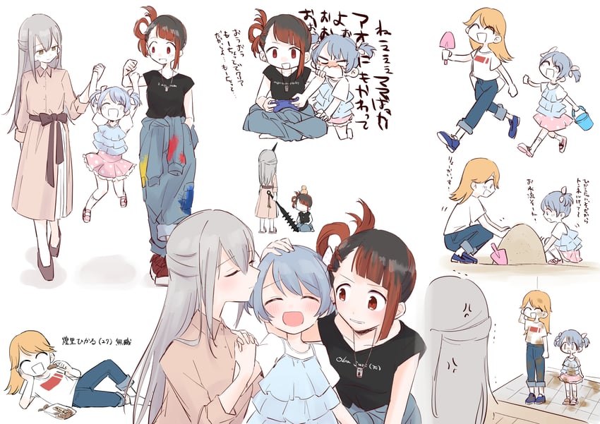 kureha yuna, ooba juri, kasane ao, and kirari hikaru (mahou shoujo madoka magica and 1 more) drawn by ultimate_magnum