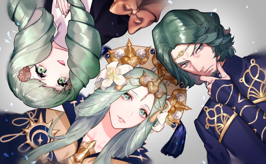rhea, flayn, and seteth (fire emblem and 1 more) drawn by nakapipo