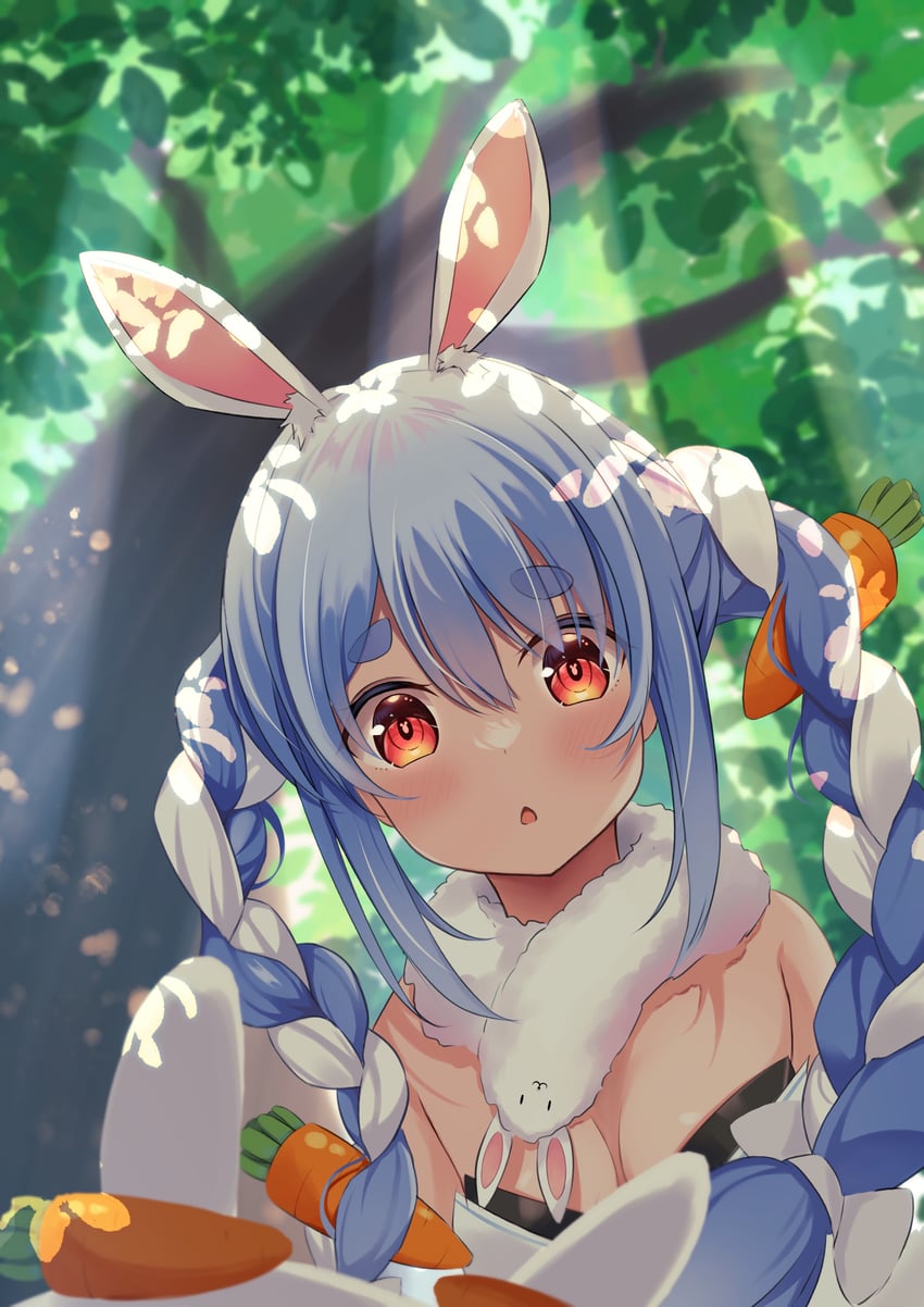 usada pekora, don-chan, and pekomon (hololive) drawn by chino0803