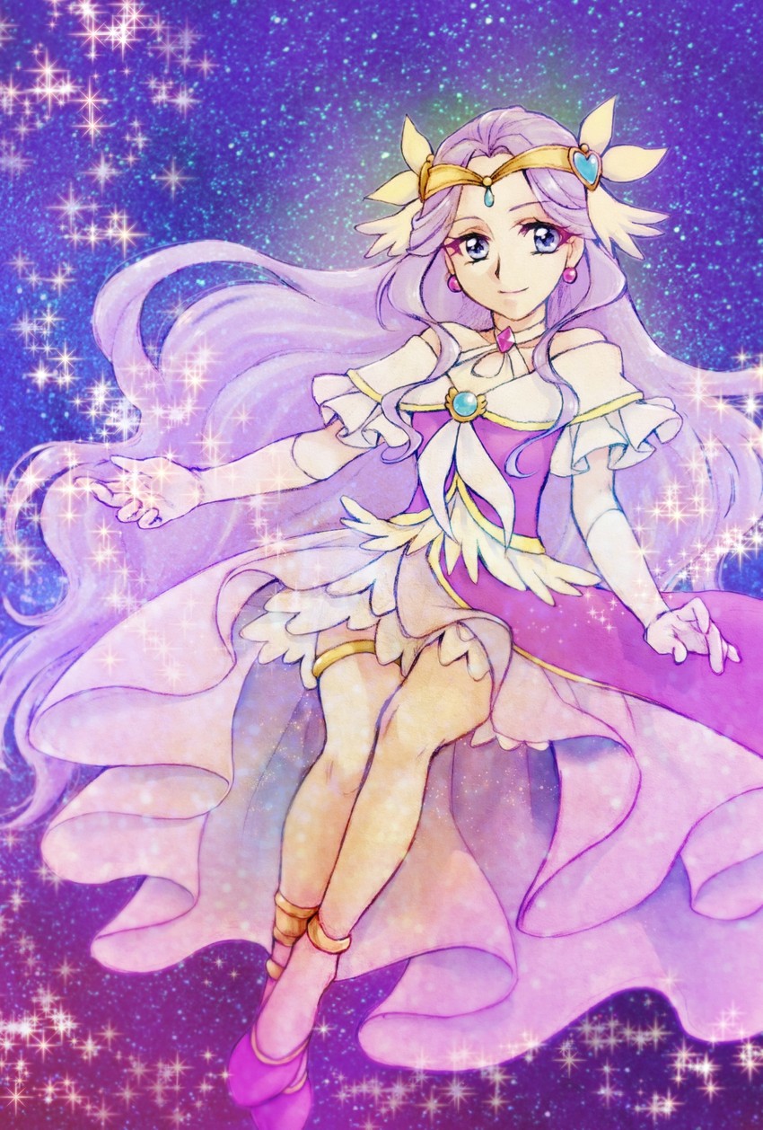 fuurin asumi and cure earth (precure and 1 more) drawn by aizen_(syoshiyuki)