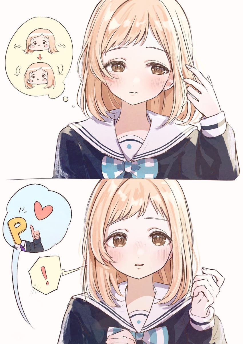 producer, p-head producer, and sakuragi mano (idolmaster and 1 more) drawn by maruno_zzz