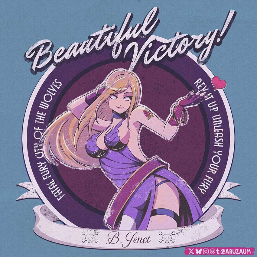 b. jenet (fatal fury and 2 more) drawn by aruzaum