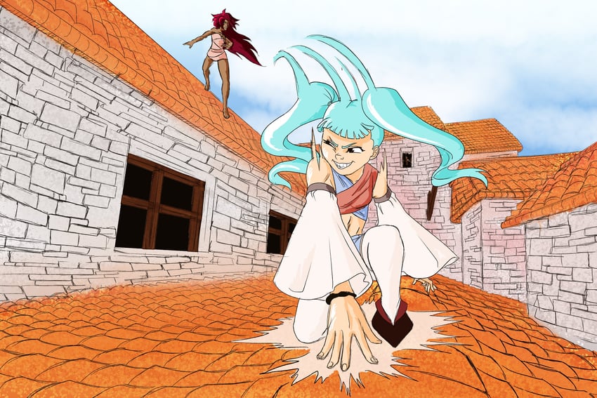 cera and meeni (original and 1 more) drawn by devildances