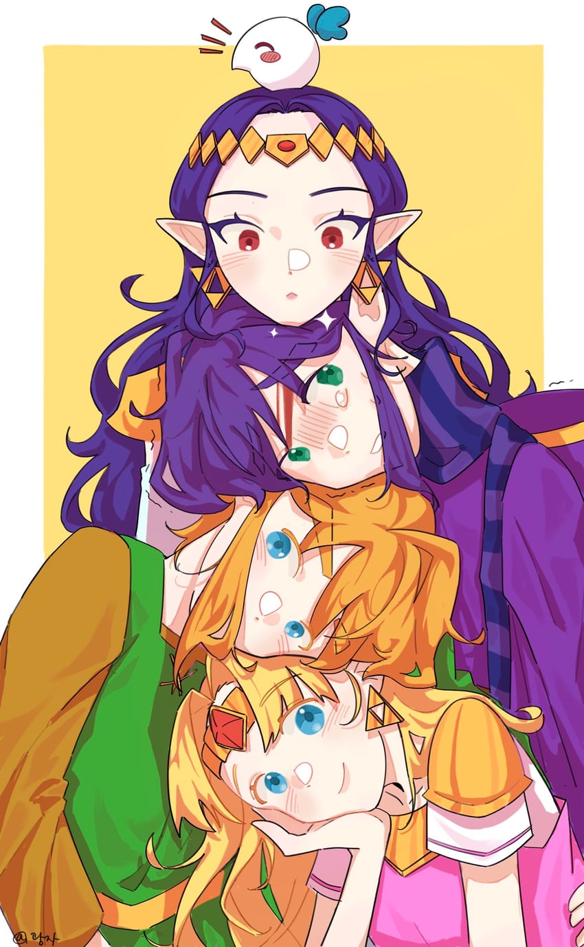 link, princess zelda, princess hilda, ravio, and sheerow (the legend of zelda and 1 more) drawn by 52gwangja