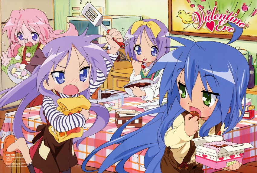 hiiragi kagami, izumi konata, hiiragi tsukasa, and takara miyuki (lucky star and 1 more) drawn by nishiya_futoshi