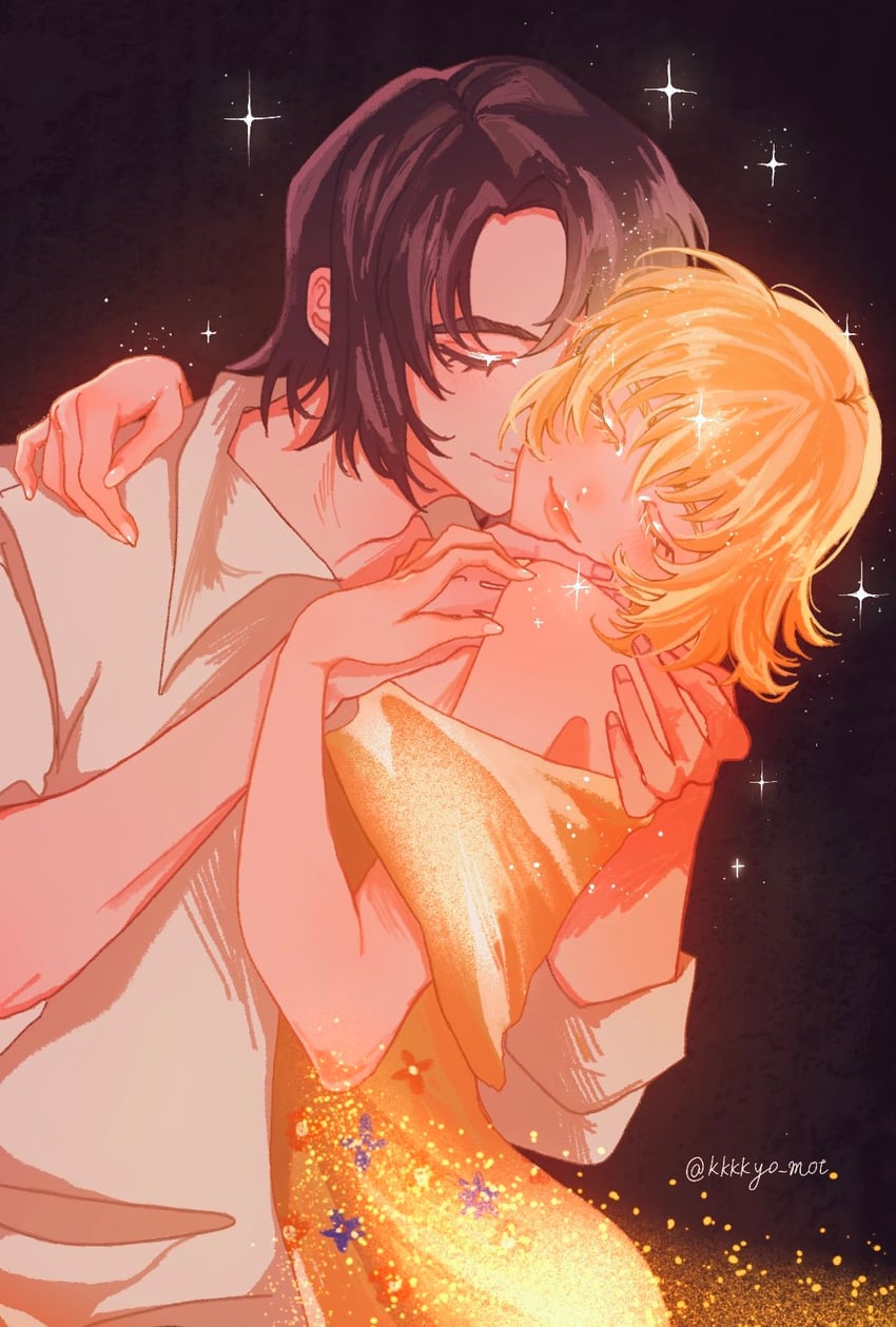 cagalli yula athha and athrun zala (gundam and 2 more) drawn by kkkkyo_mot