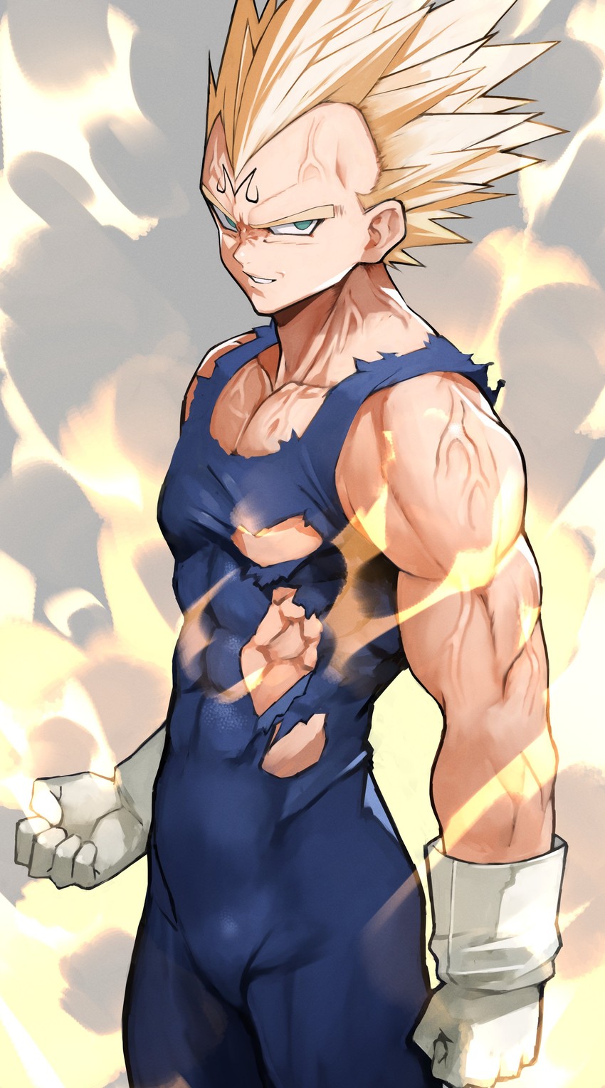 vegeta and majin vegeta (dragon ball and 1 more) drawn by yoshio_(55level)