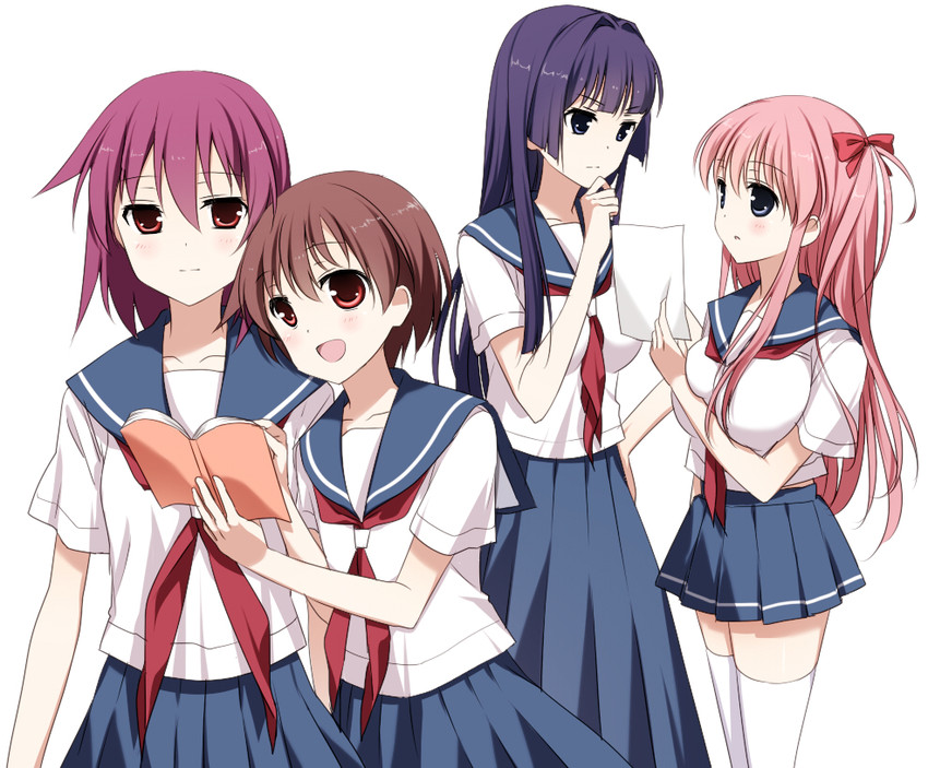 haramura nodoka, miyanaga saki, miyanaga teru, and hirose sumire (saki) drawn by kenao