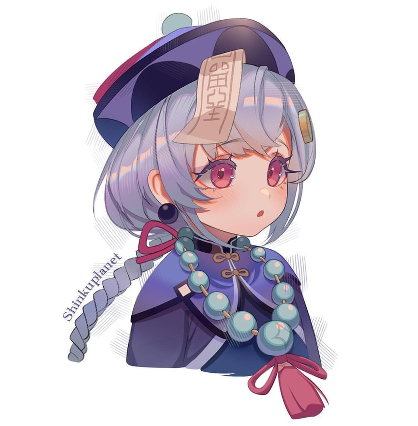 qiqi (genshin impact) drawn by shinkuplanet