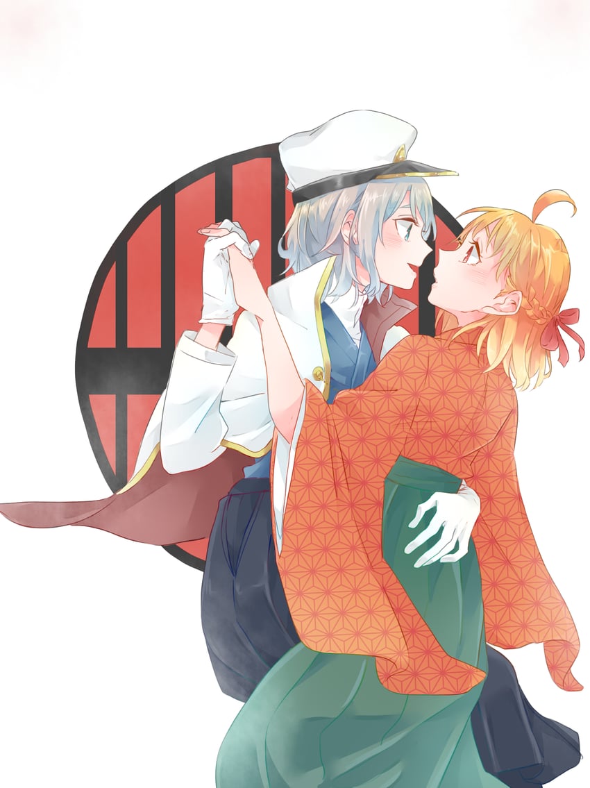 watanabe you and takami chika (love live! and 1 more) drawn by kashikaze