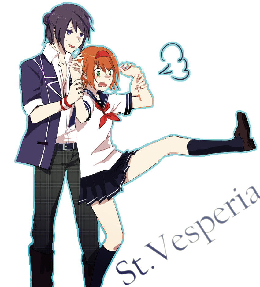 yuri lowell and rita mordio (tales of and 1 more) drawn by heke