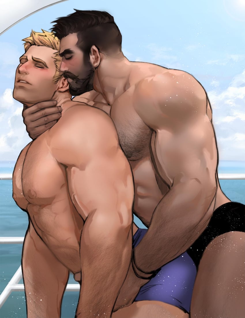 soldier: 76 and reaper (overwatch and 1 more) drawn by dopey_(dopq)