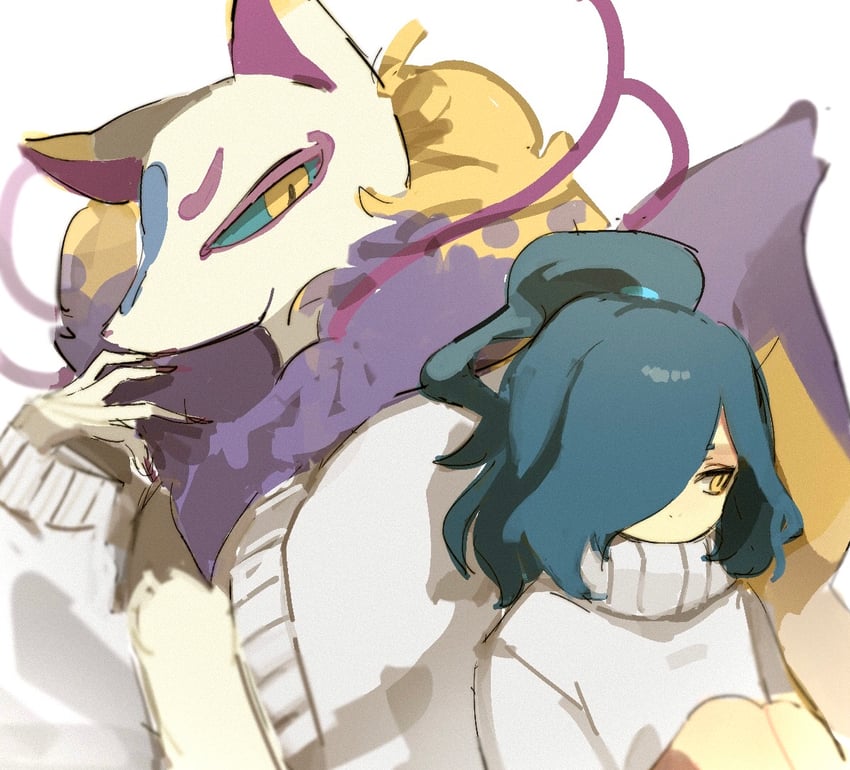 orochi and kyuubi (youkai watch) drawn by kmnk_(kumanuko)