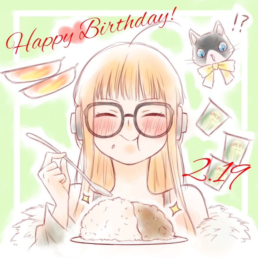 sakura futaba and morgana (persona and 1 more) drawn by love-vitamin00
