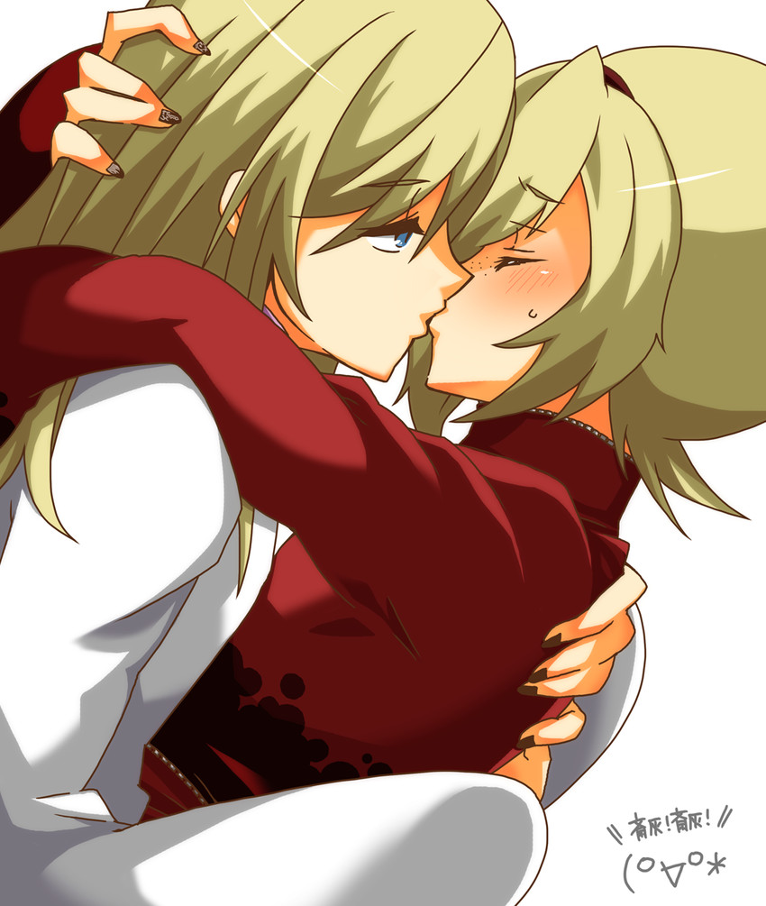 ash crimson and saiki (the king of fighters) drawn by puchi-pochi