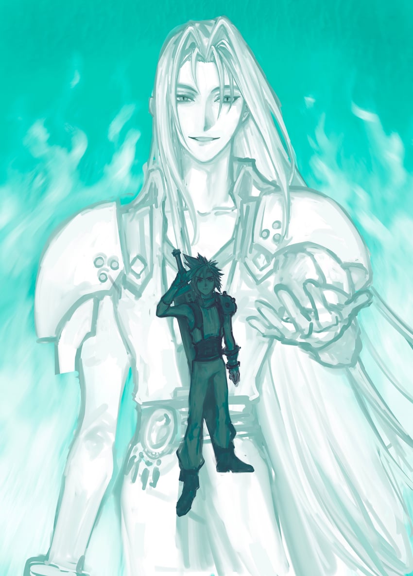 cloud strife and sephiroth (final fantasy and 2 more) drawn by limitbreak17