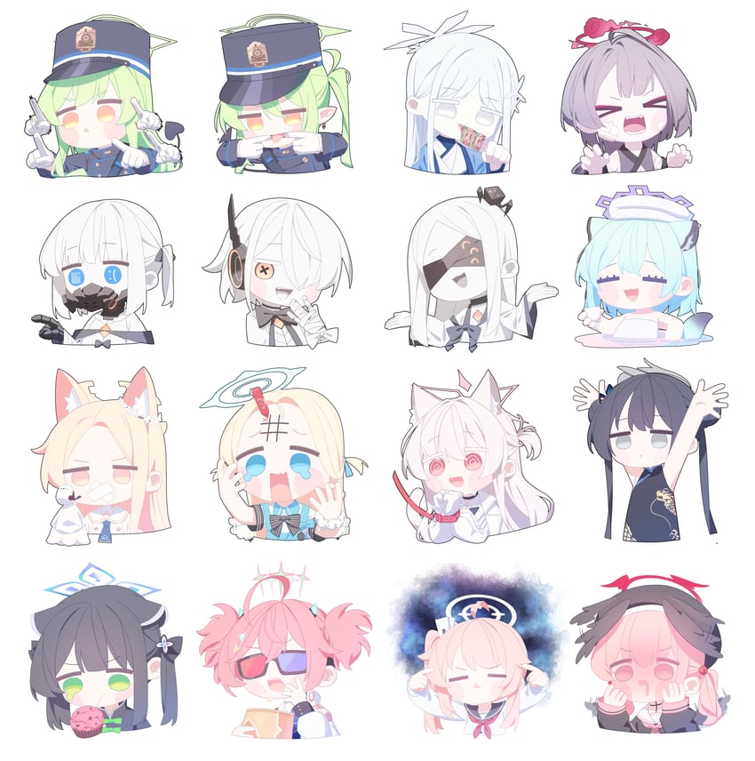 kisaki, koharu, seia, hikari, nozomi, and 11 more (blue archive) drawn by aimpoleume