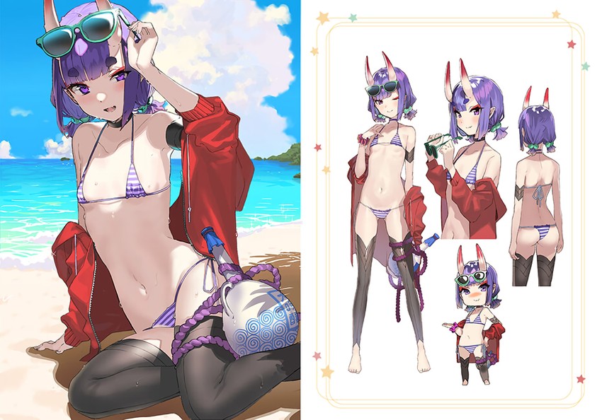 shuten douji (fate and 1 more) drawn by kanzarin