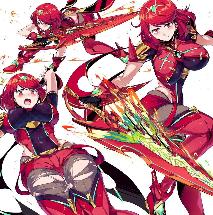pyra (xenoblade chronicles and 2 more) drawn by shimure_(460)