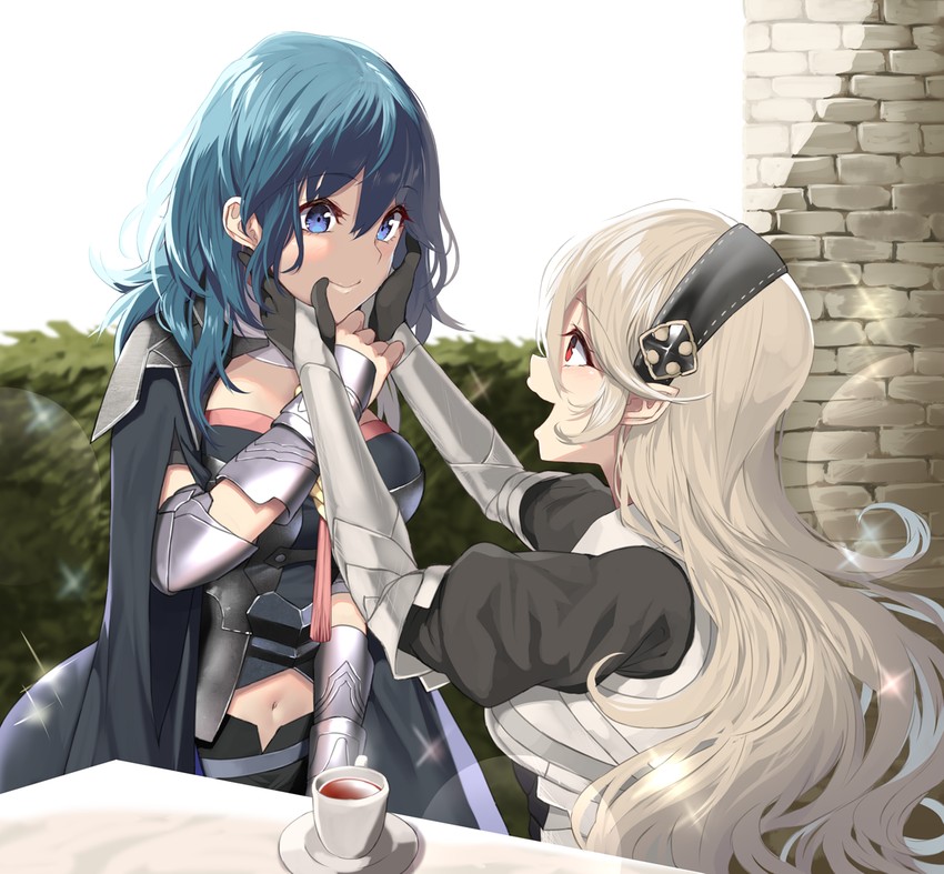 female byleth and female corrin (fire emblem and 3 more) drawn by yappen