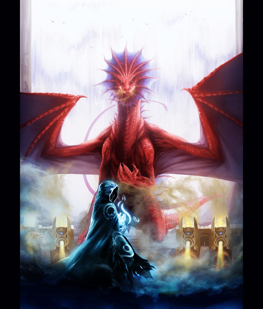 jace beleren and niv-mizzet (magic: the gathering) drawn by un_(le_monde-alternatif)