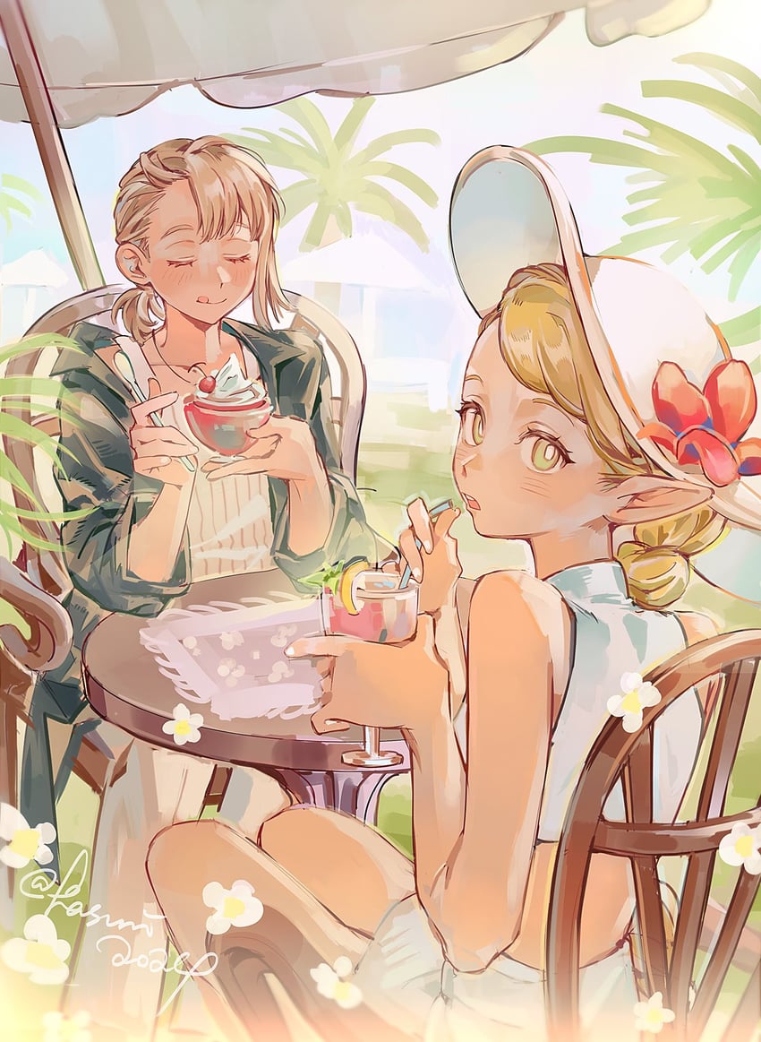 marcille donato and falin touden (dungeon meshi) drawn by kasumi007