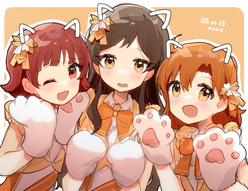 kitazawa shiho, yabuki kana, and nonohara akane (idolmaster and 1 more) drawn by nnnn