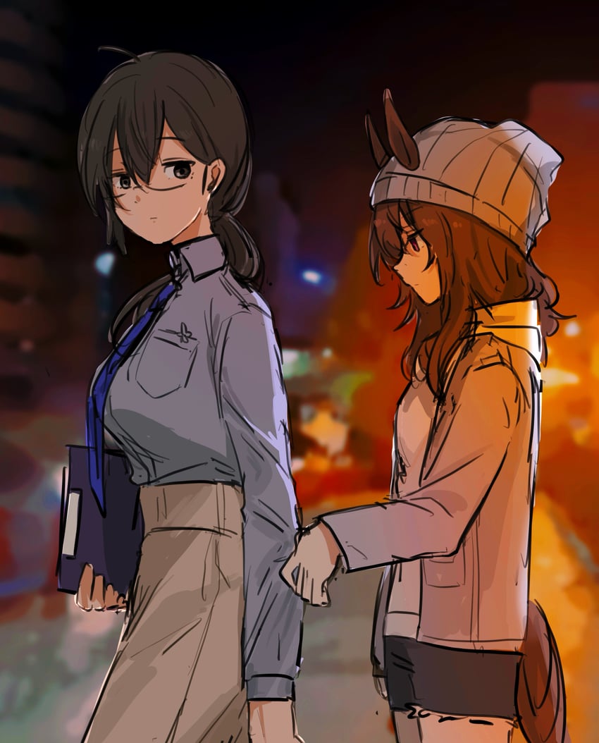 trainer, nakayama festa, and female trainer (umamusume) drawn by roroko_momo