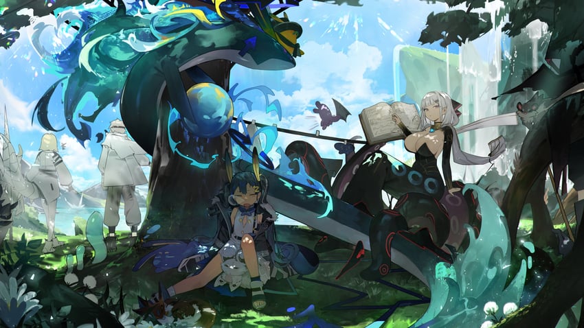 vice, carleen, navigator, fia, vic, and 2 more (alchemy stars) drawn by tonki