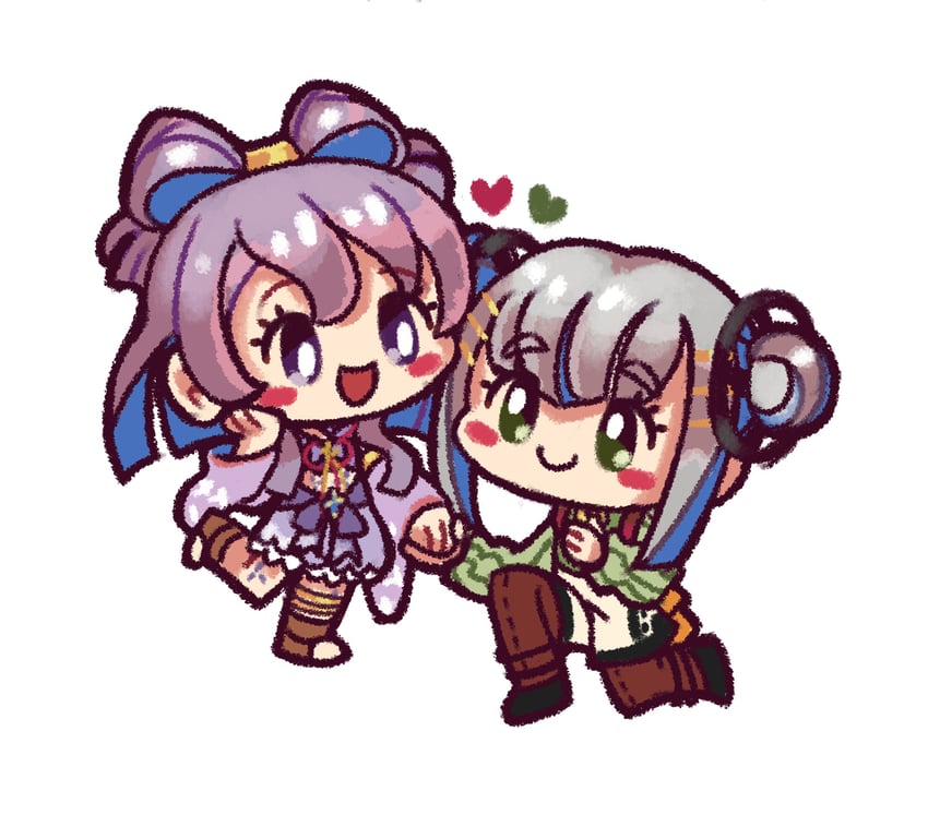 aika himena and kagura san (mahou shoujo madoka magica and 1 more) drawn by serendark