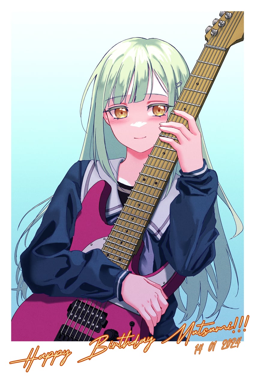wakaba mutsumi (bang dream! and 1 more) drawn by ichi_(bttrfl1es)