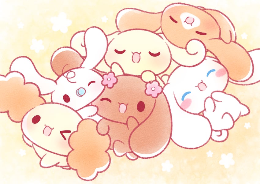 cinnamoroll, milk, mocha, chiffon, espresso, and 1 more (sanrio and 1 more) drawn by pixiv_29380466