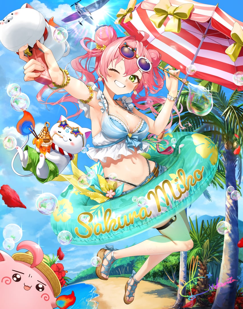 sakura miko and 35p (hololive) drawn by kito_koruta