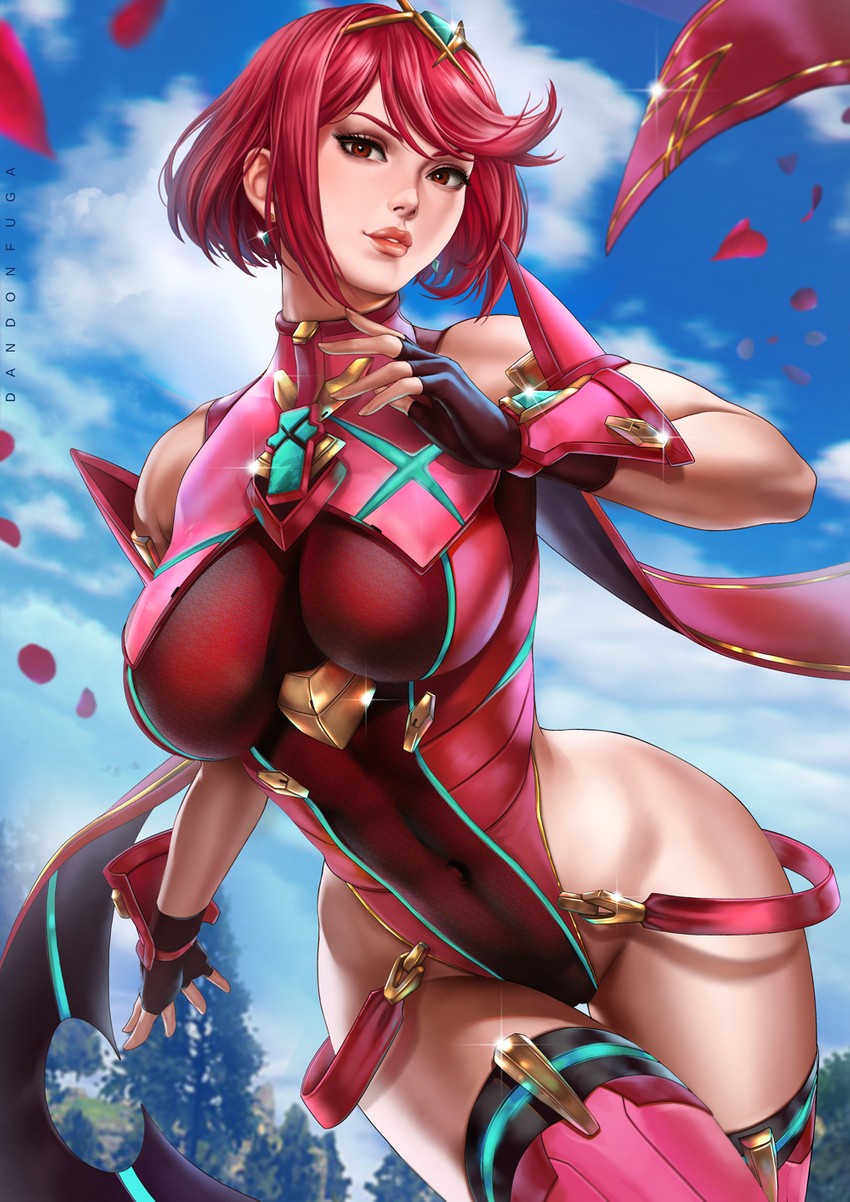 pyra (xenoblade chronicles and 1 more) drawn by dandon_fuga