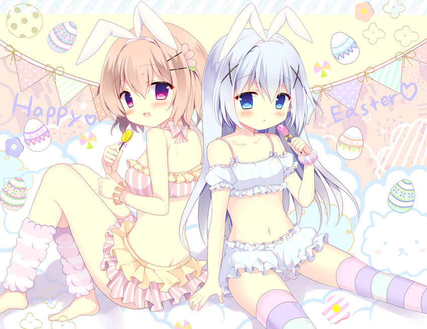 kafuu chino and hoto cocoa (gochuumon wa usagi desu ka?) drawn by azumi_kazuki