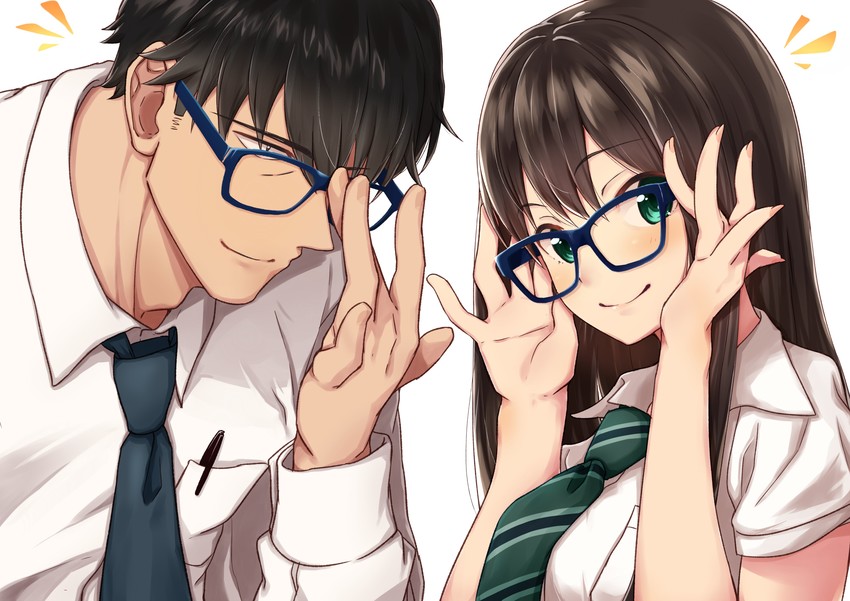 producer and shibuya rin (idolmaster and 1 more) drawn by morino_shoutarou