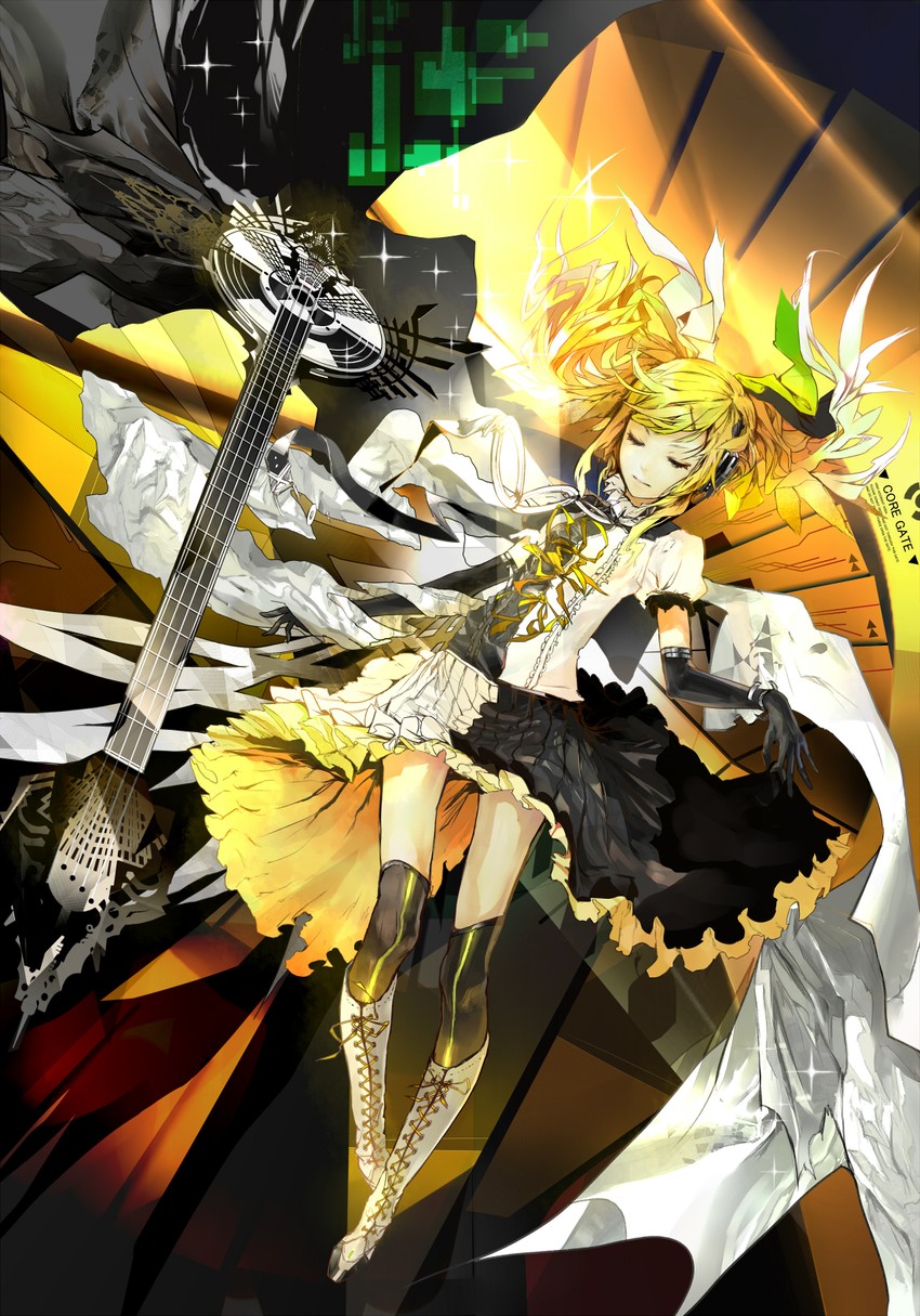 kagamine rin (vocaloid and 1 more) drawn by nil
