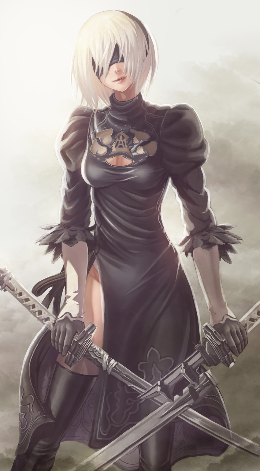 2b (nier and 1 more) drawn by kty_(jarijarikun)