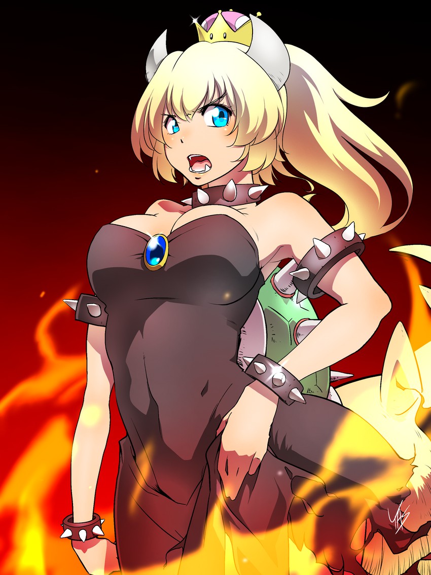 bowsette (mario and 1 more) drawn by yas_(yosiyasuyasu)