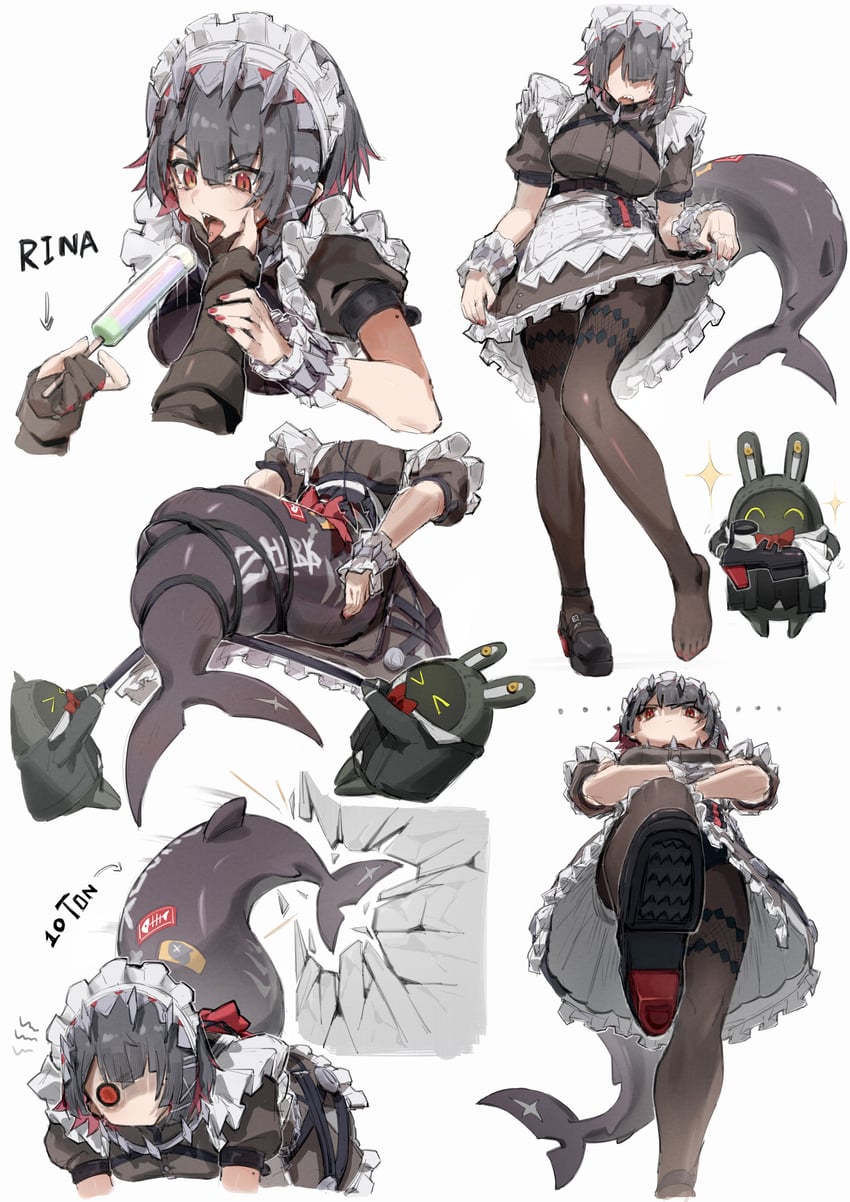 ellen joe, alexandrina sebastiane, and butler (zenless zone zero) drawn by dodo_(yatotoyatoto)