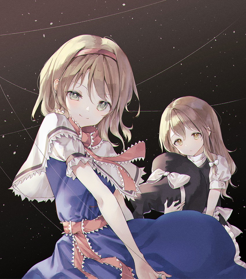 kirisame marisa and alice margatroid (touhou) drawn by cha_chya