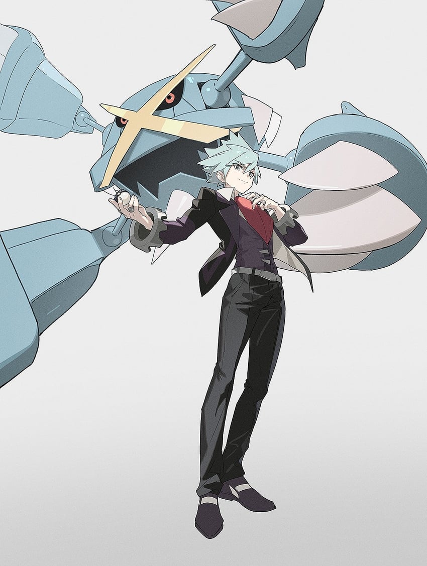 steven stone, metagross, and mega metagross (pokemon and 1 more) drawn by daniel_deng