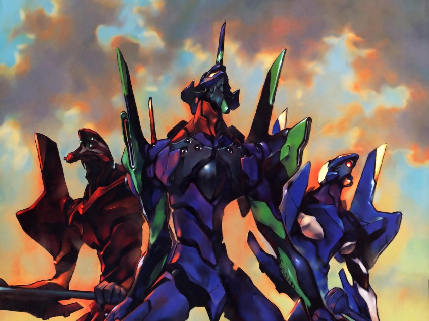 eva 02, eva 01, and eva 00 (neon genesis evangelion)