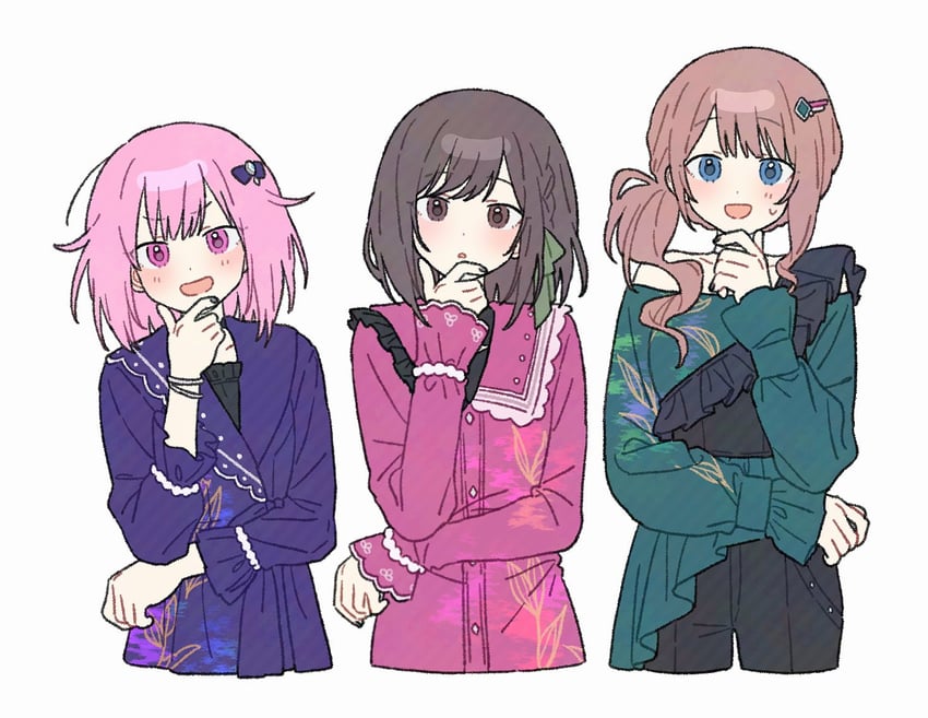 shinonome ena, ootori emu, kusanagi nene, mochizuki honami, and hinomori shiho (project sekai) drawn by cocov