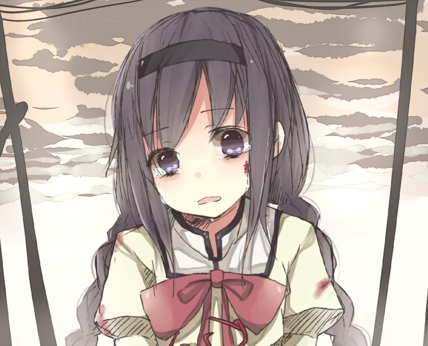 akemi homura (mahou shoujo madoka magica) drawn by meet_neet