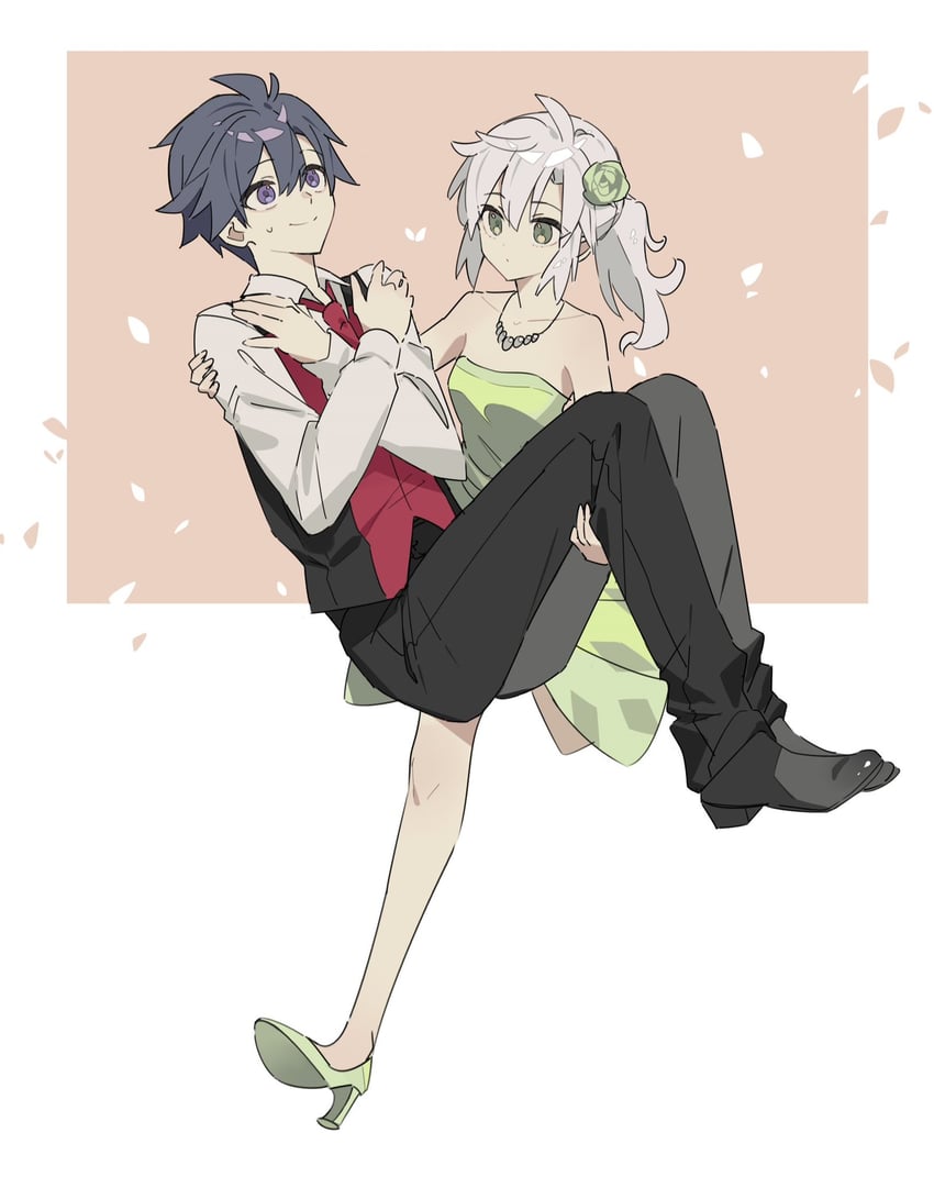 rean schwarzer and fie claussell (eiyuu densetsu and 2 more) drawn by george_man
