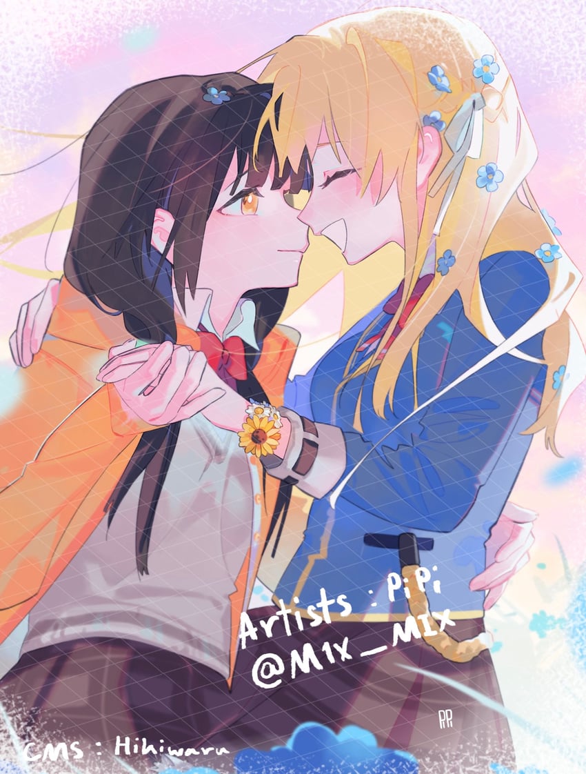 asakura karen and toujou tsukasa (heaven burns red) drawn by pipi_(m1x_mix)