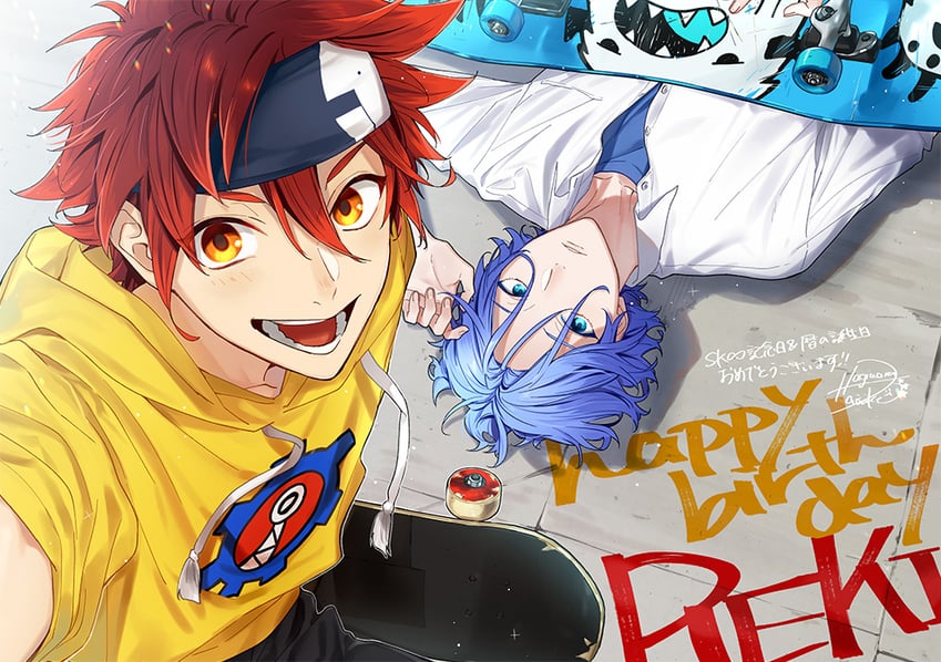 kyan reki and hasegawa langa (sk8 the infinity) drawn by hagiwara_daisuke
