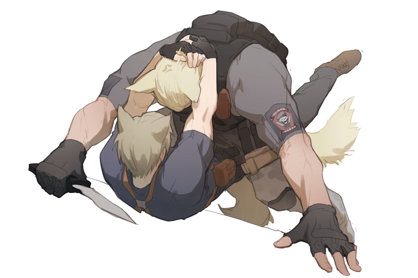 leon s. kennedy and jack krauser (resident evil and 1 more) drawn by vetania